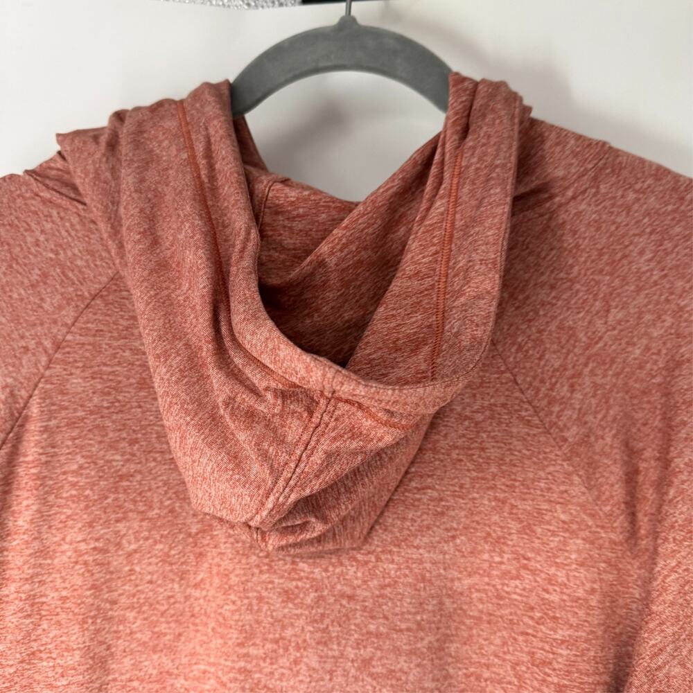 Athleta Uptempo Hoodie Sweatshirt Womens Large Cameo Orange Athleisure 382882 - Picture 7 of 13